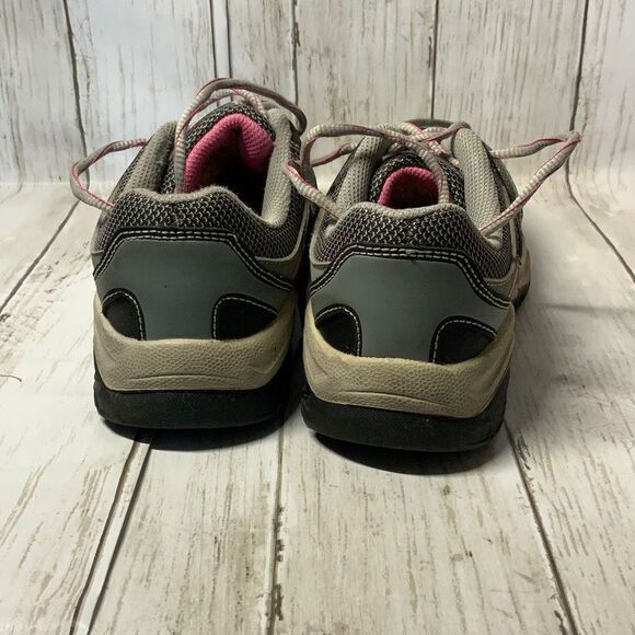 Skechers Women’s Gray Pink Steel Toe Memory Foam Work Sneakers size 8 - Picture 10 of 12